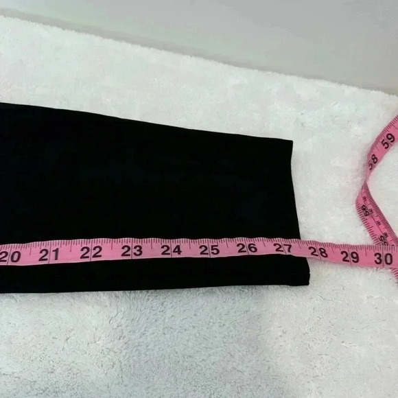 Spanx Micro Rib Knit Control Top Skimmer Leggings in Black Pants Women's Size XL - Picture 12 of 12